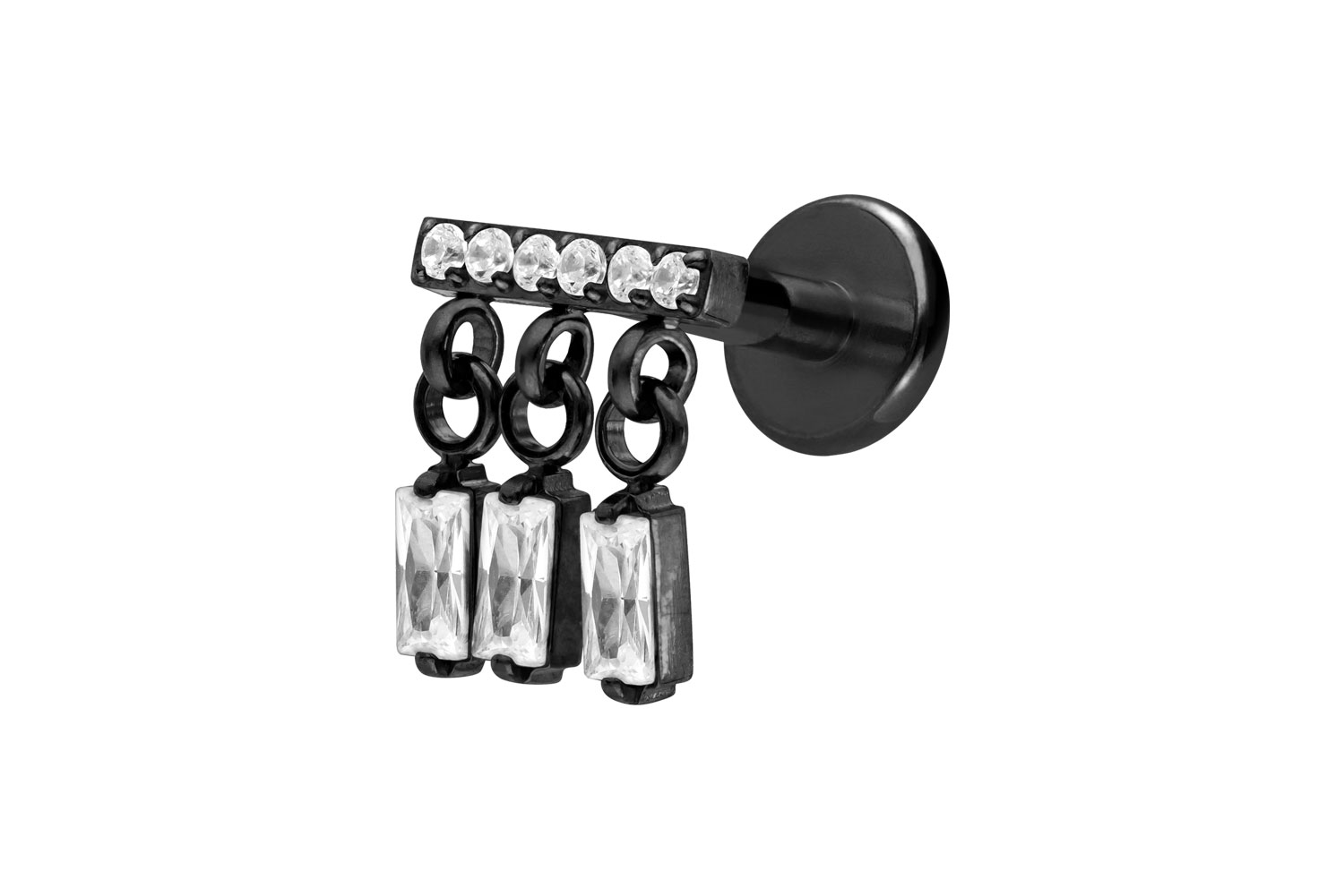 Titan Labret Piercing mit Innengewinde WINDSPIEL